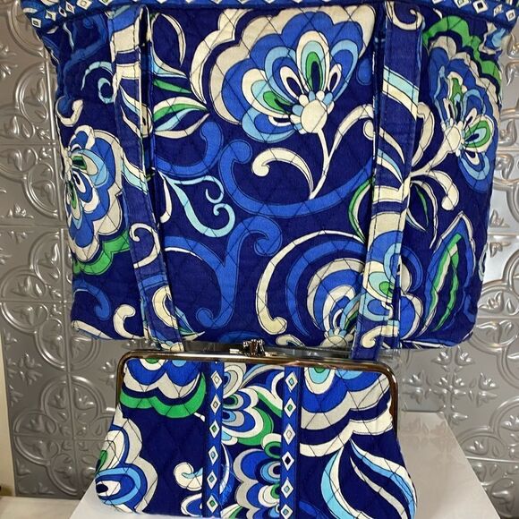 NWOT SET Vera Bradley Mediterranean Blue - Picture 2 of 7